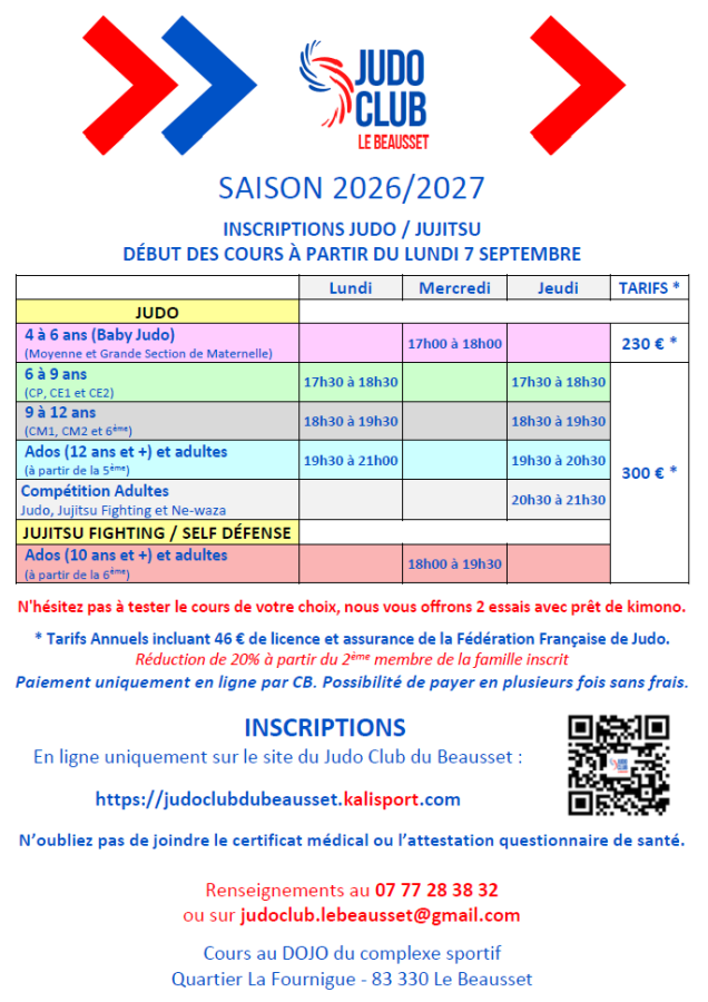 🎌 C’EST LA RENTRÉE AU JUDO CLUB DU BEAUSSET ! 🥋